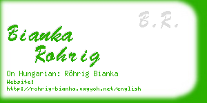 bianka rohrig business card
